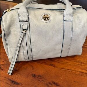 Tory Burch Light Blue Leather Satchel and wallet